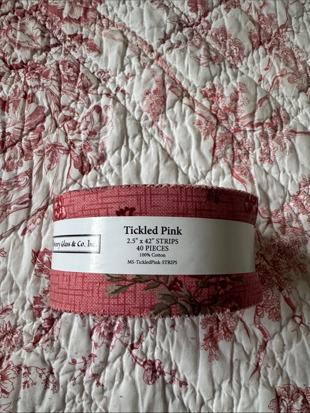 Tickled Pink Cotton Fabric Strips Bundle - Pink Jelly roll
